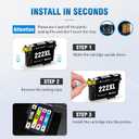 ALLWORK 222XL 222 Remanufactured Ink Cartridges Replacement for Epson 222 T222XL 222XL T222 T222120 T222220 T222320 T222420 Works with Epson Expression Home XP-5200 Workforce WF-2960 Series Printer