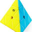 D-FantiX QYTOYS Qiming Pyramid Speed Cube Stickerless Triangle Cube 3x3 Puzzle