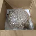 Gold Globe Crystal Chandelier, 12.6" Vintage Sphere Globe Chandelier Pendant Light Small Flush Mount Ceiling Light for Foyer Entryway Hallway Dining Room