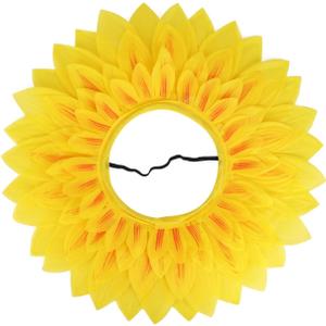 Festivous Wishel Sunflower Costume Head for Kids and Adults Yellow Petals Headband Party Decorations Photo Props Doll Costume Sunflower Hat Headwear Props (adults)