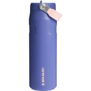 Stanley IceFlow Flip Straw 2.0 Water Bottle 24 oz | Built-In Straw for Travel and Sports | Lightweight and Leak Resistant | Insulated Stainless Steel | BPA-Free | Lupine