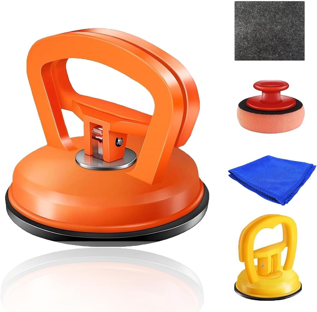 LYNN Suction Cups Dent Removal Tool - 2 Pack for Minor Dents on Car Door, Window and Metal Surfaces | Home Auto Body Use