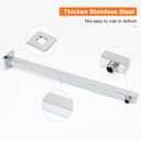 Shower Arm, Rain Shower Head Extension Extender, With Flange and Teflon Tape, Made of Thicken Stainless Steel for Bathroom Rainfall Shower (20 Inch, Chrome)