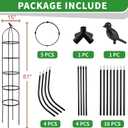 6.7FT Garden Obelisk Trellis for Climbing Plants,81Metal Plant Support Tower,Heavy Duty Thickened Tube,Rustproof Black Vine & Flower Stand for Outdoor Indoor Use