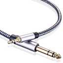 Tiierzon 1/8 to 1/4 Stereo Cable 25Ft, 6.35mm 1/4" Male to 3.5mm 1/8" Male TRS Bidirectional Stereo Audio Cable Jack for Guitar, Home Theater Devices, Speaker and Amplifiers(25Ft)