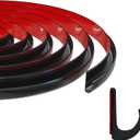 Ameri PVC Plastic Rain Gutter for Cars, Vans, and RVs, 3/4 Inch RV Trim Molding, Easy to Install Flexible Drip Rail Molding to Control Water Runoff (25ft, Black)