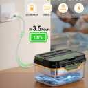 Cordless Electric Lunch Box for Adults Battery-Powered Heated Lunch Box with 1.2L Stainless Steel Container, Timer Function, and Leak-Proof Food Warmer for Work, Travel & Office