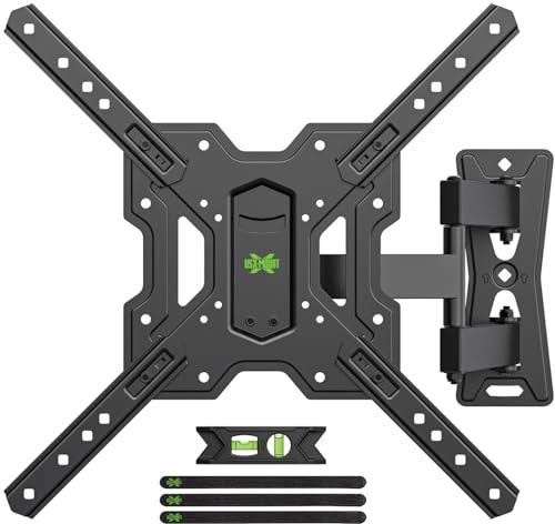 USX MOUNT UL Listed Full Motion TV Mount, Swivel Articulating Tilt TV Wall Mount for 26-65 Inch LED, 4K, Wall Mount Bracket with VESA 400x400mm Up to 77lbs, Perfect Center Design -XMM006-1