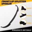 3Pcs Front Lip Compatible with Model Y 2020-2024 Bumper Airmatic Dam Lower Chin Splitter Protection Body Kit (Glossy Black)