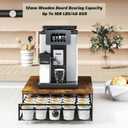 Sedegn Coffee Pod Holder Counter Coffee Vertuo Capsules Storage Organizer with Sliding Drawer Compatible For 35 K-Cup Pods No Assembly Needed Rustic Brown