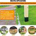 Stainless Steel Adjustable (Range 3.3"-6") Post Protector, Protects Wooden Mailboxes and Fences from Lawnmower and Rain Damage (Black, 2 Set)