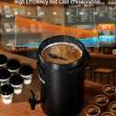 WantJoin Insulated Beverage Dispenser - Thermal 8L/2Gal Stainless Steel Hot & Cold Drink Dispenser with Spigot for Tea, Coffee, Milk, Water & Juice (Black) (EXP 11/20/41)