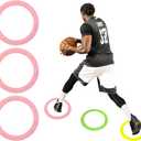 Colorful Anti Slip Safety Agility Rings Speed Rings 3PCs Speed and Agility Training Equipment Basketball Football Agility Training Equipment Soccer Practice Equipment (Pink, Small)