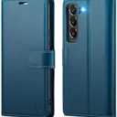 Wallet Case for Samsung Galaxy S22 Plus, RFID Blocking Credit Card Holder, PU Leather Folio Flip Kickstand Protective Shockproof Cover for Galaxy S22 Plus(Blue)