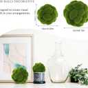 Moss Balls Decorative for Bowls 2 Pcs Artificial Faux Green Moss Balls for Vase Fillers, Centerpiece, Table Arrangement, Wedding Decor, DIY Crafts (3.9" + 4.7")