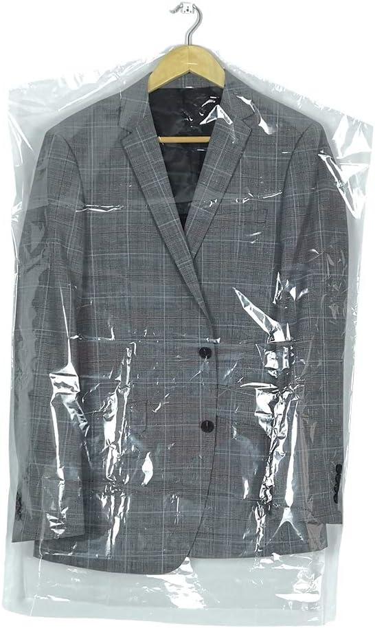 50 Pack 35.4inch Plastic Clear Dry Cleaning Hanging Lightweight Garment Clothes Cover Protector Bags for Closet Clothes Storage.