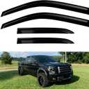 Rain Guards for 2009-2013 Ford F-150 Window Visors 2010 2011 2012 F150 Pickup Sun Wind Noise Vent Deflector