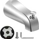 Slip On Tub Spout with Diverter, for 1/2" Copper Pipe, Compatible with Kohler GP85556 Bathtub Faucet, Bathroom Bathtub Tub Faucet Replacement, with 5/32" Hex Wrench (Polished Chrome)