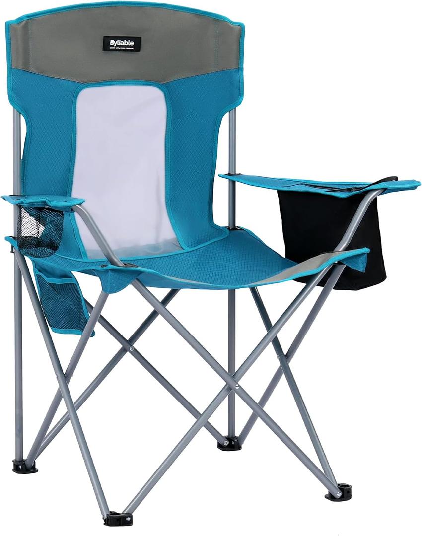 Camping Chairs Portable Folding Lightweight Outdoor Lawn Chair, Blue, Large