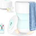 25L Foldable Towel Warmer Bucket, 212 Fast Heated Towel Warmers for Bathroom, Offers Custom Fragrance & Ambient Light for Home Spa, Auto Shut-Off, 3 Timers, Fits 2 Towels, Blanket, Bathrobe