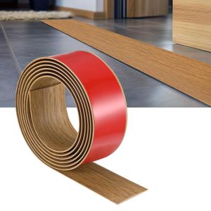 M METERXITY Floor Transition Strip Self Adhesive, 6.56FTx1.97Inch(2mx5cm) PVC Flat Divider Floor Transition for Joining Floor Gaps/Floor Tiles, Doorway Transition Strip [Yellow Oak]