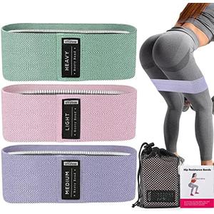 Booty Bands Set, Resistance Bands for Working Out, Exercise Bands for Women and Men Legs and Butt, Stretch Bands for Pilates, Yoga Starter Set