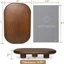 Sopicoz Wood Display Riser, Decorative Display Stand for Candles Plants Bottles Vases Soap Dispenser , 9 inch Wooden Tray Pedestal Stand for Kitchen Bathroom Countertop Decoration (Brown, 9 inch)