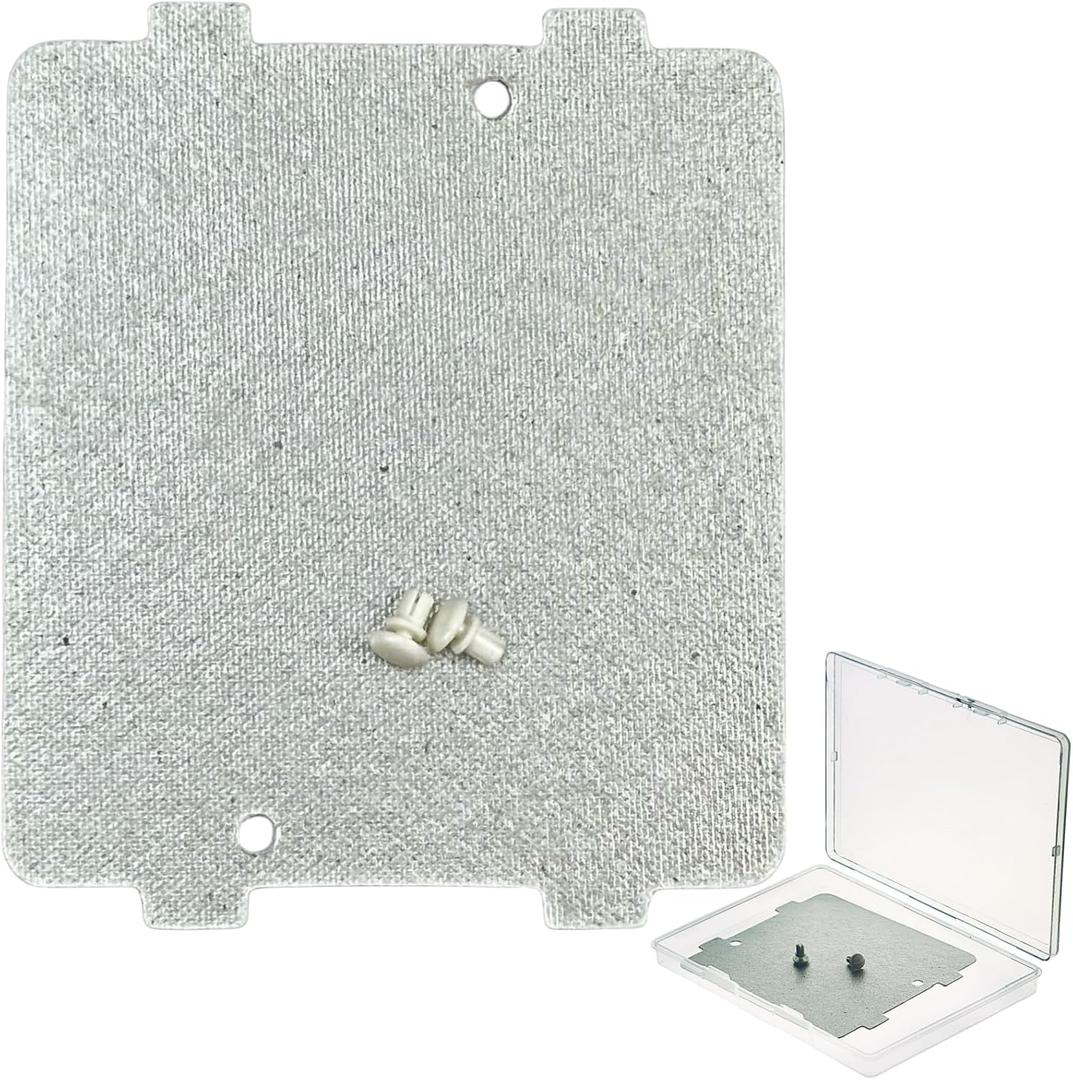 WB39X10034 Microwave waveguide Cover is Suitable for GE Microwave waveguide Cover Replacement, 3-7/8x4-1/4 inches (Thickened), Packed in PE Packaging Box, Equipped with Two Microwave Locking Buttons.