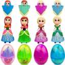 Pinkiwine 4 Pack Prefilled Easter Eggs with Princess Deformation Eggs Toys Inside for Kids Boys Girls Easter Basket Stuffers Gifts Party Favors