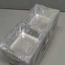 Zezzxu 100 Pack Clear Plastic Take Out Food Containers, Square Cake Slice Containers with Hinged Lids, Disposable To Go Boxes for Cookies, Desserts, Fruits, Salads, Sandwiches