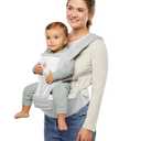Ergobaby Alta Hip Seat Baby Carrier for Babies and Toddlers 4-48 Months (12-45 lbs) - 3-Position Convertible Ergonomic Baby Carrier with Storage Pocket, Sun Hood, Hip-Healthy Positioning - Pearl Grey