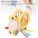 Toys Educational Toddler Silicone Pull String Toy Learning Fidget Sensory Plane Travel Games for Boys Girls (Yellow)