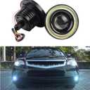 2 PCS Car Angel Eye Fog Light, 2.5'' Round COB LED Super Bright High Power Fog Angel Eye Projector with Halo Rings, Universal DRL Daytime Driving Light Fog Lamp Bulbs (Ice Blue)