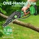 Mini Chainsaw Cordless 6 Inch With 1 Batterie three chains Portable Small Electric Pruning saw for Wood Cutting,Tree Trimming, Garden & Household Use Stocking Stuffers Gift for Men Dad Husband (6 Inch-green-1 Battey+3 Chains+1 Guide Plates)