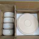 Plates and Bowls Sets, Dinnerware Sets for 4, 12 Pieces Scratch Resistant Dishware Dishes Set, Ceramic Kitchen Dinner Set, Porcelain & Microwave and Dishwasher Safe, Cream White