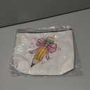 Science Teacher Gifts Makeup Bag - Floral Beakers Cosmetic Pouch (Chemistry - Flower)