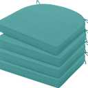 HARBOREST Outdoor Chair Cushions Set of 4, Water Resistant Patio Chair Cushions with Ties, Outdoor Seat Cushions for Patio Furniture, 17"x16"x2", Teal
