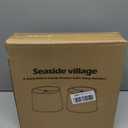 Lampshades Set of 2, Drum Lampshades 11.6" Top x 12.6" Bottom x 9.8" High, Seaside village Medium Lampshades (Spider Fitter), Beige Lampshades Natural Linen Hand Crafted, Easy Assembly Required