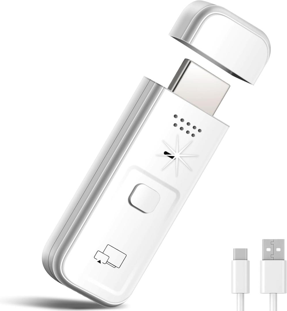 Wireless HDMI Display Dongle Adapter, 1080P Plug & Play HDMI Extender Wireless Receiver for Smartphone/ PC/ Laptop to TV/ Monitor/ Projector, HD Streaming Video/ Audio, AirPlay & Miracast, for Meetings
(White)