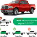 3 x in-Channel Rain Guards for 2009-2018 Dodge Ram 1500 Crew Cab, 2010-2025 Ram 2500 3500 Crew & Mega Cab, 2019-2024 Ram 1500 Classic Crew Cab, Window Visor Shields Vent Deflector Shade Wind Dark Smoke