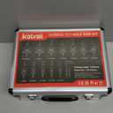 Kolvoii 14 PCS TCT Hole Saw Kit for Hard Metal, 9/16"-2-1/8" Tungsten Carbide Tipped Hole Saw Drill Bit Heavy Duty Carbide Hole Cutter Set with Aluminum Box 2 Extra Pilot Drill Bits