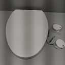 KHE Elongated Toilet Seat 18.5 Inch, Soft Close, White