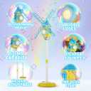Belemar Windmill Bubble Machine Toys for Kids & Boys, Standing Bubble Blower with Lights & Music, 51" Adjustable Height, 130ml Tank, Bubble Solution Included, Outdoor Toy for Parties & Birthdays