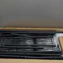 SUOERNUO Garment Rack for Hanging Clothes Rack Heavy Duty Portable with Bottom Metal Shelf Drying Coats Shirt,Black (Black+Double Rods+Shelf)