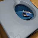 Bedside Commode - Rolling Shower Chair with Wheels - Portable Toilet for Elderly - Rear Locking Wheels 7-qt Commode Bucket Included, HDB-601A