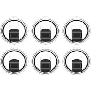 20 oz Tumbler Lids for Yeti, 6 Pcs Replacement Magnetic Spill-Resistant Lids for Yeti 20 oz Tumbler, 10 oz Mug, 10 oz Lowball with Magnetic Slider Switch, BPA Free