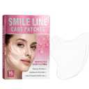 Smile Line Patches - Hydrogel Nasolabial Folds Smoothing Strips, Deep Hydration with Sodium Hyaluronate, Age-Defying Facial Patches for Laugh Lines & Fine Creases, 16 PCS