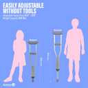 Dynarex Adjustable Aluminum Crutches, Child