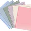 3 x H4D Plastic 2 Pocket Folders with Prongs, Letter Size, Pastel Colors, 6 Pack