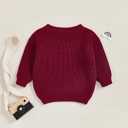 Toddler Baby Boy Girl Outfit Football Animal Embroidery Sweater Long Sleeve Cable Knit Pullover Sweaters Top